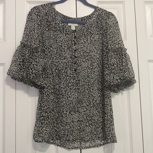 Black and white blouse